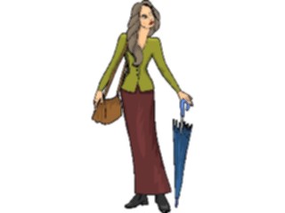 Sticker Custom Preview Image #102024 People General Womanwith Umbrella4
