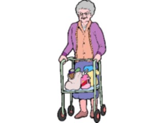 Sticker Custom Preview Image #102028 People General Womanwith Walker2