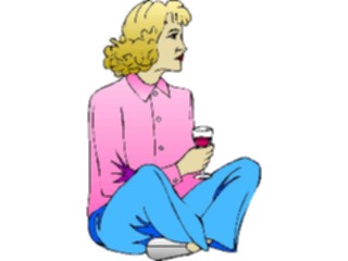 Sticker Custom Preview Image #102029 People General Womanwith Wine