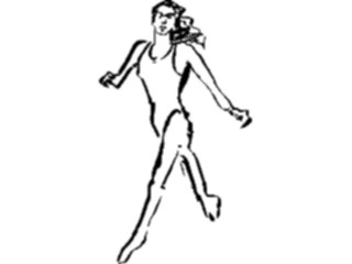 Sticker Custom Preview Image #102301 People Line Art Womanin Swimsuit2