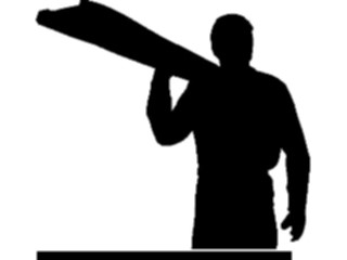 Sticker Custom Preview Image #102369 People Silhouettes Carrying Wood1