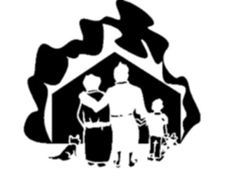 Sticker Custom Preview Image #102436 People Silhouettes Family Home