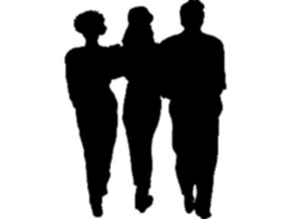 Sticker Custom Preview Image #102466 People Silhouettes Friends Walking1