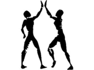 Sticker Custom Preview Image #102499 People Silhouettes High Five