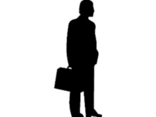 Sticker Custom Preview Image #102503 People Silhouettes Holding Briefcase