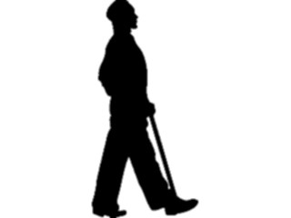 Sticker Custom Preview Image #102585 People Silhouettes Man Walking3