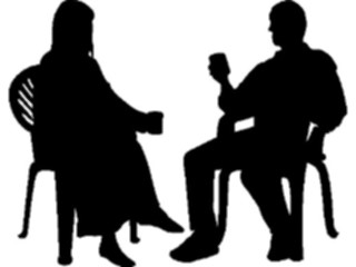 Sticker Custom Preview Image #102631 People Silhouettes People Drinking