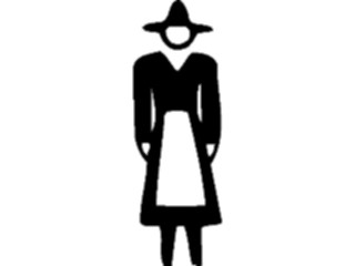 Sticker Custom Preview Image #102643 People Silhouettes Pilgrim Woman
