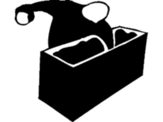 Sticker Custom Preview Image #102681 People Silhouettes Reachinginto Box