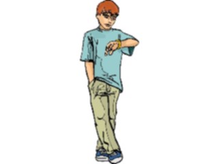 Sticker Custom Preview Image #102839 People Teenagers Boy Checking Time