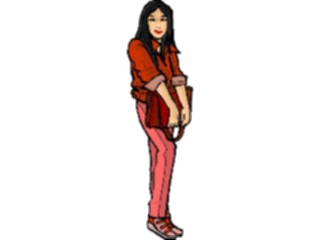 Sticker Custom Preview Image #102997 People Teenagers Girlwith Bag1