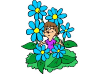 Sticker Custom Preview Image #104896 Plants Flowers Flowers Womanin Flower Bed