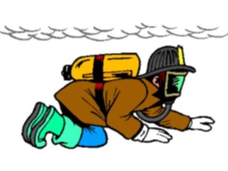 Sticker Custom Preview Image #105698 Police Fire Fire Fighter Crawling