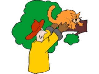 Sticker Custom Preview Image #105711 Police Fire Fire Fighter Rescuing Cat3