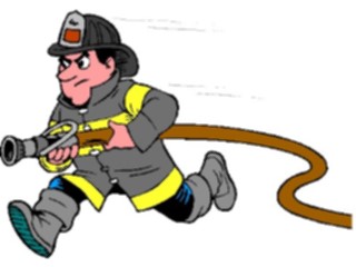 Sticker Custom Preview Image #105717 Police Fire Fire Fighterwith Hose3