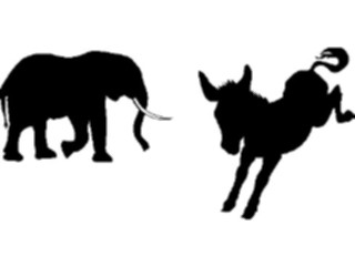 Sticker Custom Preview Image #106207 Politics Elections Donkey Elephant3