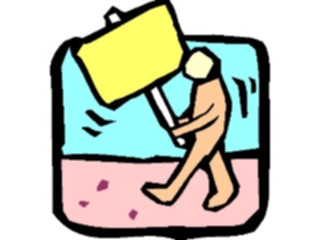 Sticker Custom Preview Image #106640 Public Issues Picketer Tired