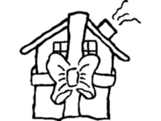 Sticker Custom Preview Image #107295 Real Estate Housewith Bow