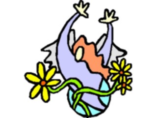 Sticker Custom Preview Image #107538 Religion Angel Cartoons Angel Flowers2