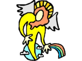 Sticker Custom Preview Image #107549 Religion Angel Cartoons Angel Rainbow1