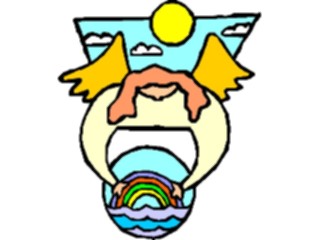 Sticker Custom Preview Image #107551 Religion Angel Cartoons Angel Rainbow3