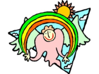 Sticker Custom Preview Image #107552 Religion Angel Cartoons Angel Rainbow4