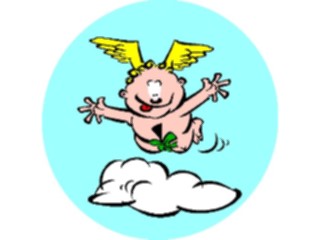 Sticker Custom Preview Image #107655 Religion Angel Cartoons Cherub Flying