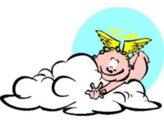 Sticker Custom Preview Image #107657 Religion Angel Cartoons Cherub Hiding