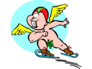 Sticker Custom Preview Image #107658 Religion Angel Cartoons Cherub Ice Skating