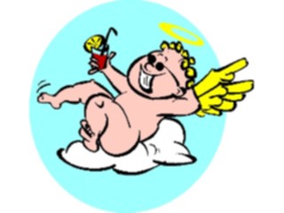 Sticker Custom Preview Image #107680 Religion Angel Cartoons Cherub Sunbathing