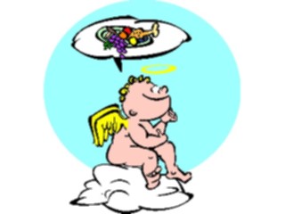 Sticker Custom Preview Image #107684 Religion Angel Cartoons Cherub Thinking3