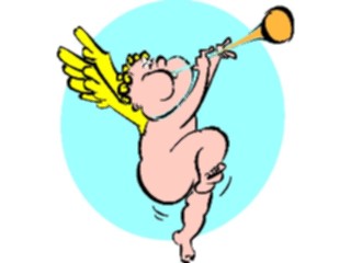 Sticker Custom Preview Image #107685 Religion Angel Cartoons Cherub Trumpeting