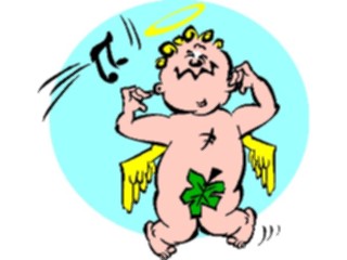 Sticker Custom Preview Image #107686 Religion Angel Cartoons Cherub Unhappy