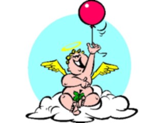 Sticker Custom Preview Image #107691 Religion Angel Cartoons Cherubwith Balloon