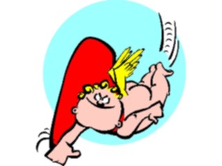 Sticker Custom Preview Image #107692 Religion Angel Cartoons Cherubwith Bat Bag