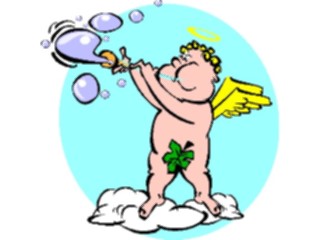 Sticker Custom Preview Image #107695 Religion Angel Cartoons Cherubwith Bubbles