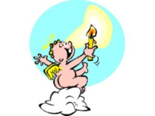 Sticker Custom Preview Image #107696 Religion Angel Cartoons Cherubwith Candle