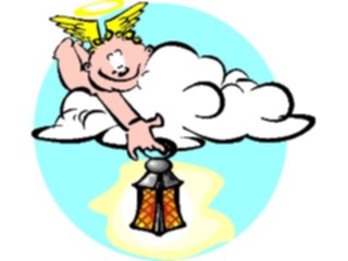 Sticker Custom Preview Image #107705 Religion Angel Cartoons Cherubwith Lantern