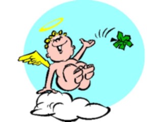Sticker Custom Preview Image #107706 Religion Angel Cartoons Cherubwith Leaf