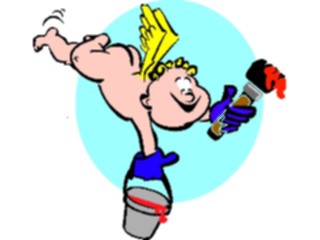 Sticker Custom Preview Image #107709 Religion Angel Cartoons Cherubwith Paint
