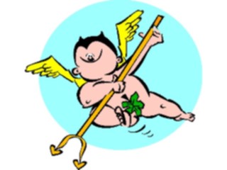Sticker Custom Preview Image #107711 Religion Angel Cartoons Cherubwith Pitchfork