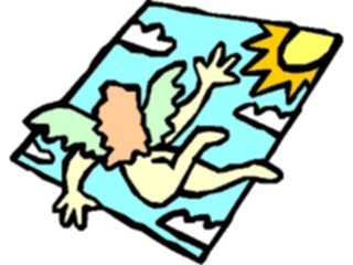Sticker Custom Preview Image #107731 Religion Angel Cartoons Flying1