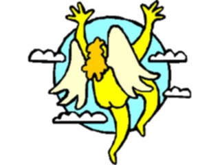 Sticker Custom Preview Image #107734 Religion Angel Cartoons Flying4