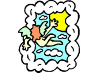 Sticker Custom Preview Image #107737 Religion Angel Cartoons Flying7