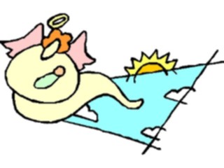 Sticker Custom Preview Image #107747 Religion Angel Cartoons Holding Baby2