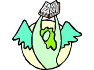 Sticker Custom Preview Image #107749 Religion Angel Cartoons Holding Bible1
