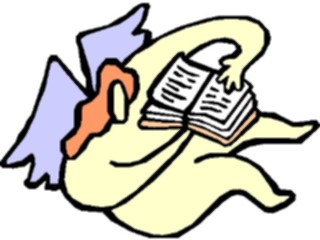 Sticker Custom Preview Image #107750 Religion Angel Cartoons Holding Bible2