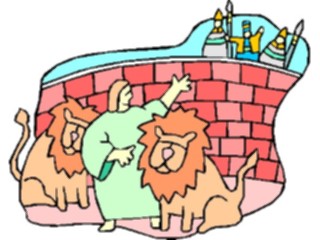 Sticker Custom Preview Image #107985 Religion Biblical Scenes Daniel Lion
