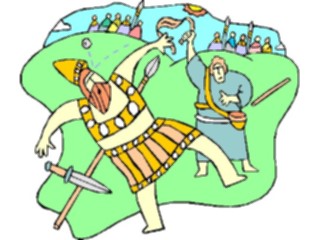 Sticker Custom Preview Image #107995 Religion Biblical Scenes David Goliath2