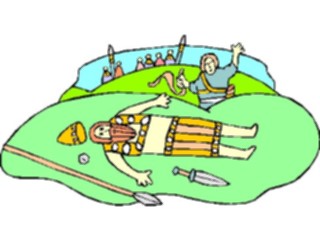 Sticker Custom Preview Image #107996 Religion Biblical Scenes David Goliath3